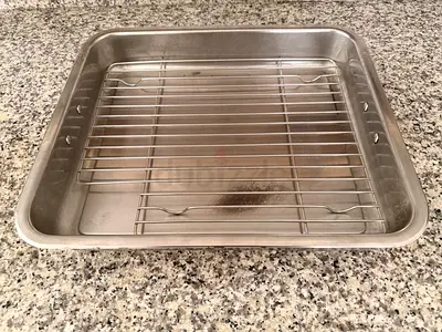 Large Stainless Steel Roasting Pan with Rack & Handles