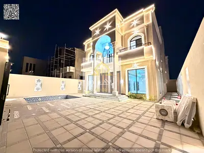 Own a luxurious, classic-designed two-story villa with a rooftop terrace and a 5000 sq ft swimming pool at a negotiable price directly on Sheikh Ammar
