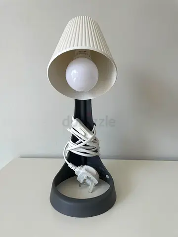 Table Lamp with White Bulb