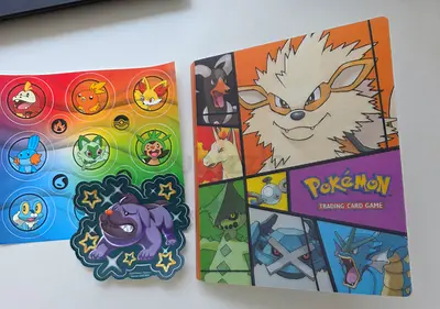 Pokemon TCG binder with 112 cards