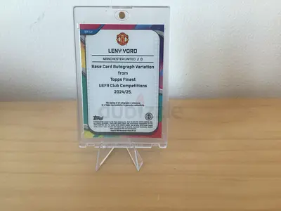 Leny Yoro Signed /299 card (Topps Finest UEFA Club Competitions 2024/25) - Encapsulated