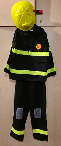 Firefighter Costume Helmet and Jacket - Pants Set