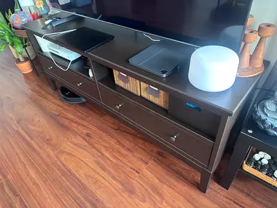 IKEA IDANAS Dark Wood TV Unit / Entertainment Cabinet with Drawers