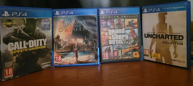 Sell games ps4 call of duty infinite warfare, assassins creed origins, gta 5, UnCharted