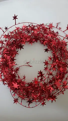 Sparkly Star Tinsel Garlands with Wire Christmas Tree Decoration