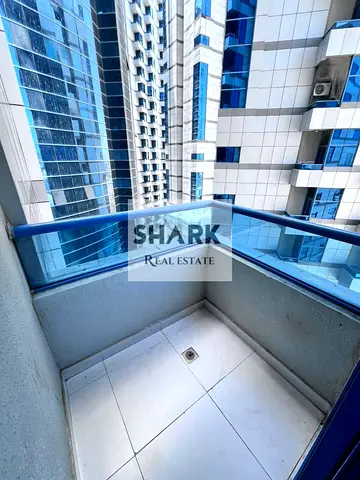2-Bedroom apartment for sale in Falcon Tower, 1,566 sq.ft., with parking. Rented for AED 38,000/year. Asking price: AED 470,000.
