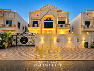 🏡 فرصة استثمارية وسكنية راقية | فيلا فاخرة في برج العامرة – عجمان | 5 غرف ماستر | طابقين ورووف | جاهزة للسكن