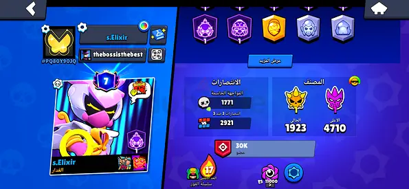 Brawl Stars account - High trophies, multiple skins