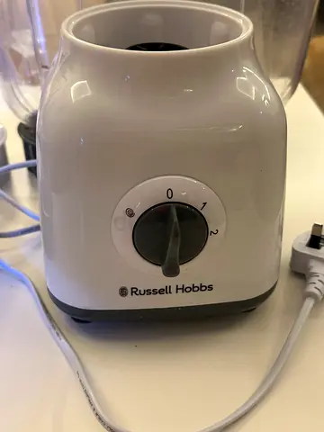 Used countertop blender with multiple jars and grinder attachment