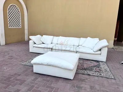 Looks perfect condition Marina home Feather filled Corner Sofa with ottoman