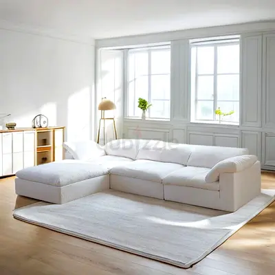 Feather Cloud Marina home Off-White Modular Sectional 5' pices Set Couch Comfortable Soft New