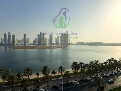 uxury 2BHK for Rent on Al Khan Corniche with Direct Sea View Free Gym Pool and Parking Large Terrace Master rooms Panoramic Windows Maid Room Laundry