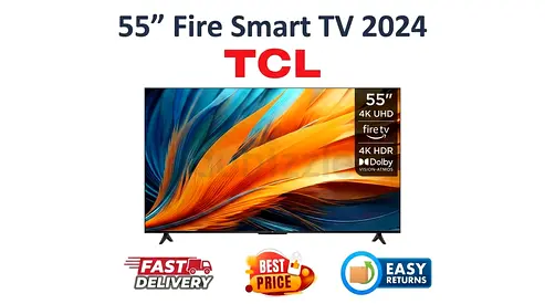 TCL 55 Inch Smart TV Abu Dhabi - Fire TV 2024 - Excellent Condition, FREE DELIVERY, WARRANTY