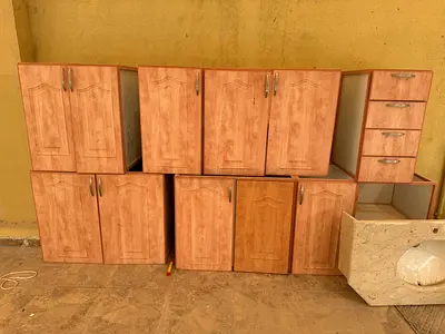 Used modular kitchen cabinet units with drawers and sink base