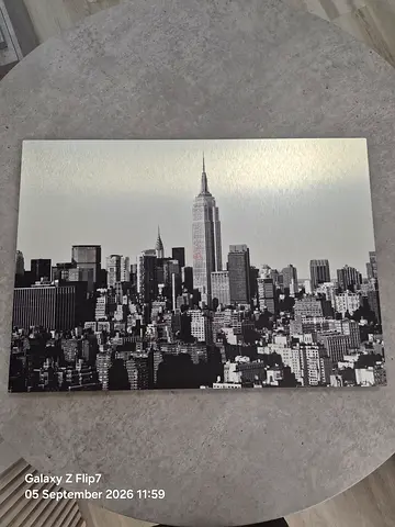 Black & White New York City Skyline board Print 70x49