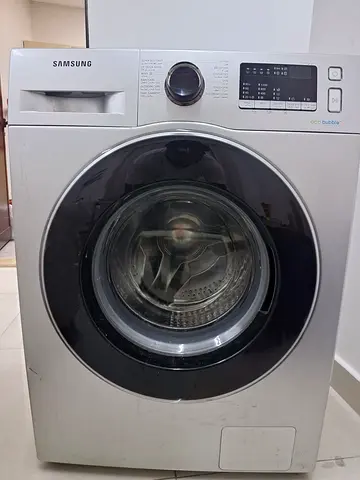Samsung front-load washing machine - 8kg, silver, good working condition