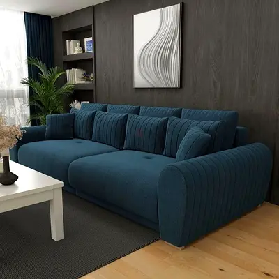 Stylish cozy 3 seater sofa with soft seater