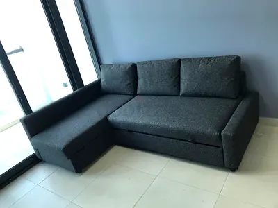 IKEA sofa cum bed L shape sofa with big storage