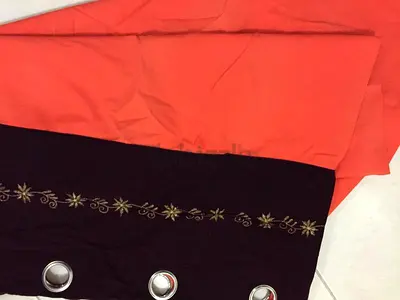 Curtains size  133x233 cm  1PC Orange color
