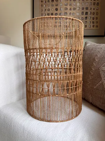 Maisons du Monde Cylinder Lampshade - Jute/Rattan
