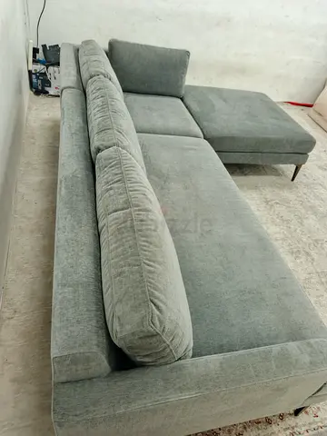 Expensive quality west elm velvet gray 3 piece sofa