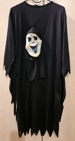 Ghost Costume Dress and Mask.  Kids Size 7 - 9 years old