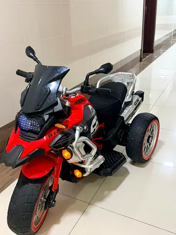 Kids Electric Ride-On Superbike with Lights and Remote - Red