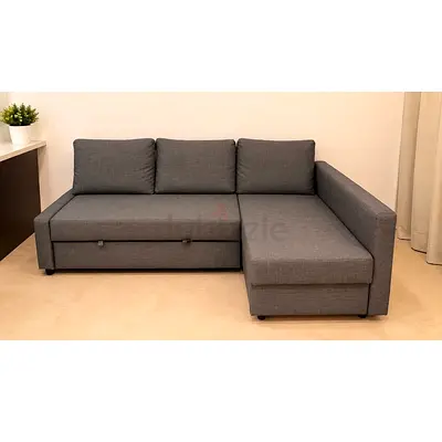 Modern New Grey L-shaped Sofa Bed with Storage - Excellent Condition