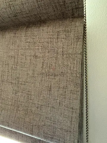 Grey/ beige textured fabric Roman blind / window curtain (single panel)