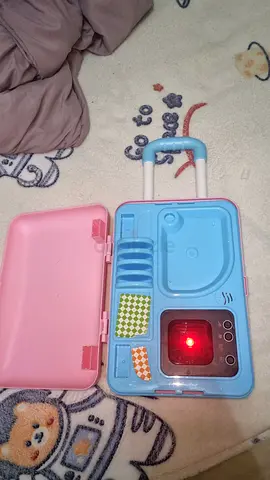 Kids Play Kitchen Set - Battery Portable Pink & Blue Toy Oven/Cooktop