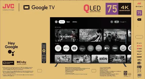 JVC 75" QLED Google TV (Brand new in box)