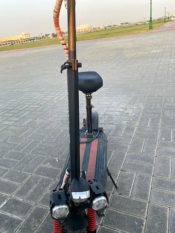 Electric Scooter with Seat and Dual Front Lights