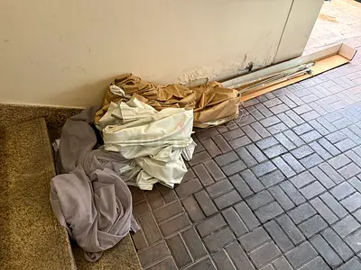 Set of Curtains and Drapery Fabrics