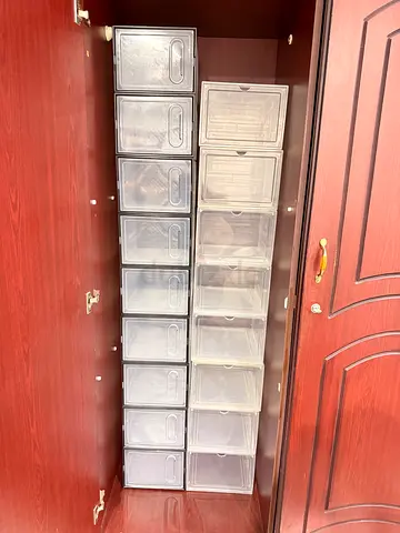 Set of 16 Clear Plastic Shoe Organizer