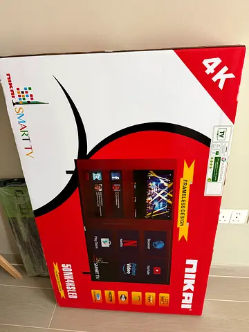 Brand New 50 Inch 4K UHD Smart LED TV, 450 aed non negotiable pick up only cash payment