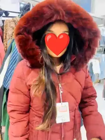 Maroon Women's Puffer Jacket with Faux Fur Hood - Size M (Like New)