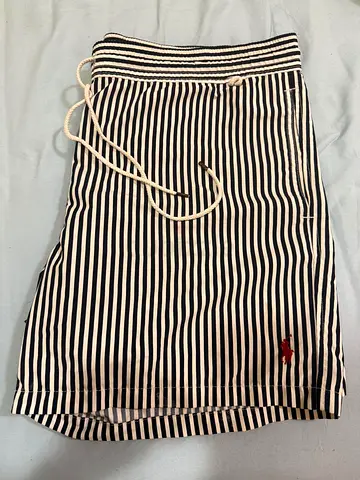 Polo Ralph Lauren navy & white striped swim shorts