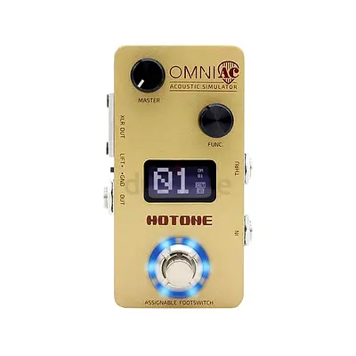 Hotone OMP-5 Acoustic Simulator Effect Pedal, (with 9V power supply)