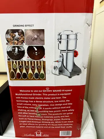 Dessini Hi-Speed Multifunctional Electric Grinder - Small Stainless Unit