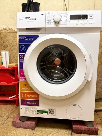 Super General 7kg Front Load Washing Machine - brand new only 15 days old ,Good Working Condition
