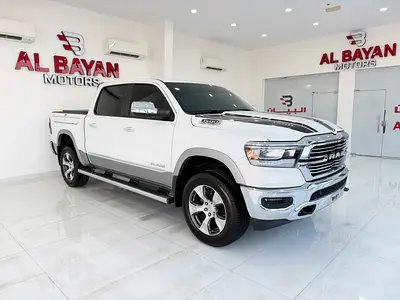 دودج رام لارامي DODGE RAM LARAMIE 4x4 1500 HEMI 5.7L ابيض / بيج 2019 (خليجي)