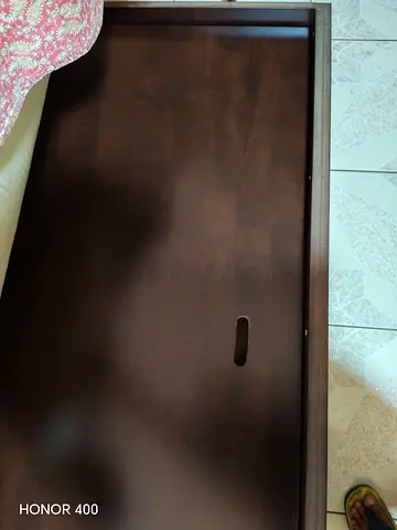 Pure Wooden sigle bed 120 x 200 cm Underbed Storage Panel - Dark Brown with storage box
