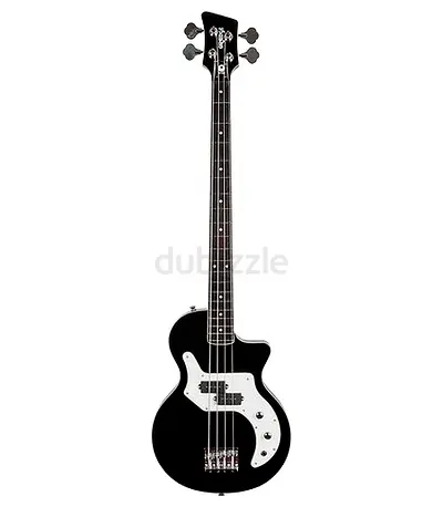 Orange O Bass 4-String Electric Bass Guitar in Black Finish, Includes Ivory Bind