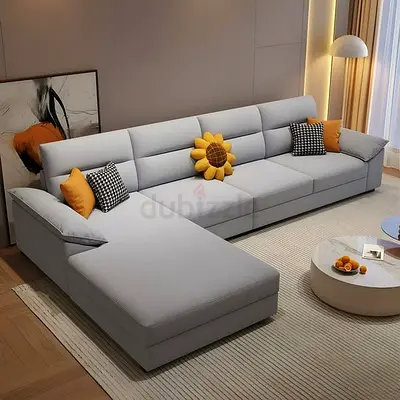 Gray color 4 seater L shape sofa