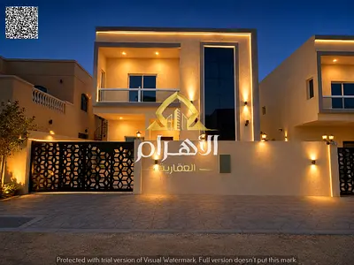 Luxury villa for sale in Al Helio 2 – Ajman, featuring a modern design and high-end finishes. Freehold ownership available to all nationalities, inclu