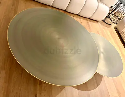 Center Table - brushed metal - immaculate condition