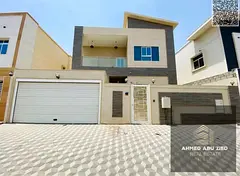 Luxury 5-master BR villa for yearly rent in Al Yasmeen, Ajman: 8 baths, hall, majlis, maid room, set