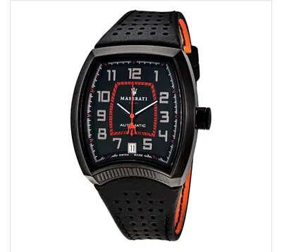Maserati Automatic Limited edition— Black Dial, Leather Strap