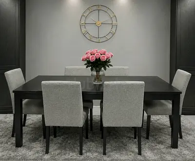 Like new IKEA Extendable Dining Table with 6 chairs