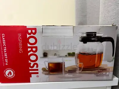 Borosil Glass Tea Set (Classic) - 6 pcs, brand new